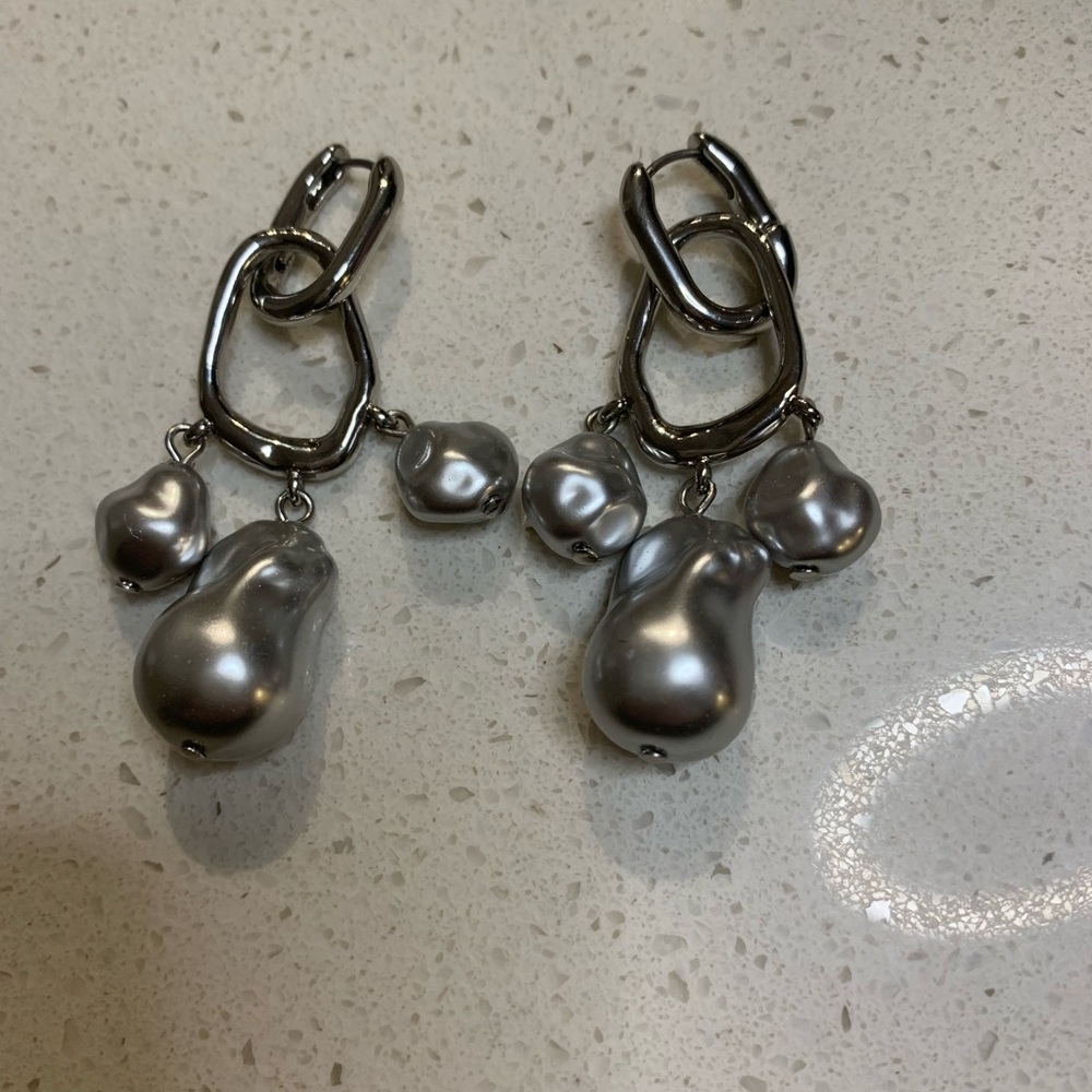Silver chandelier earrings